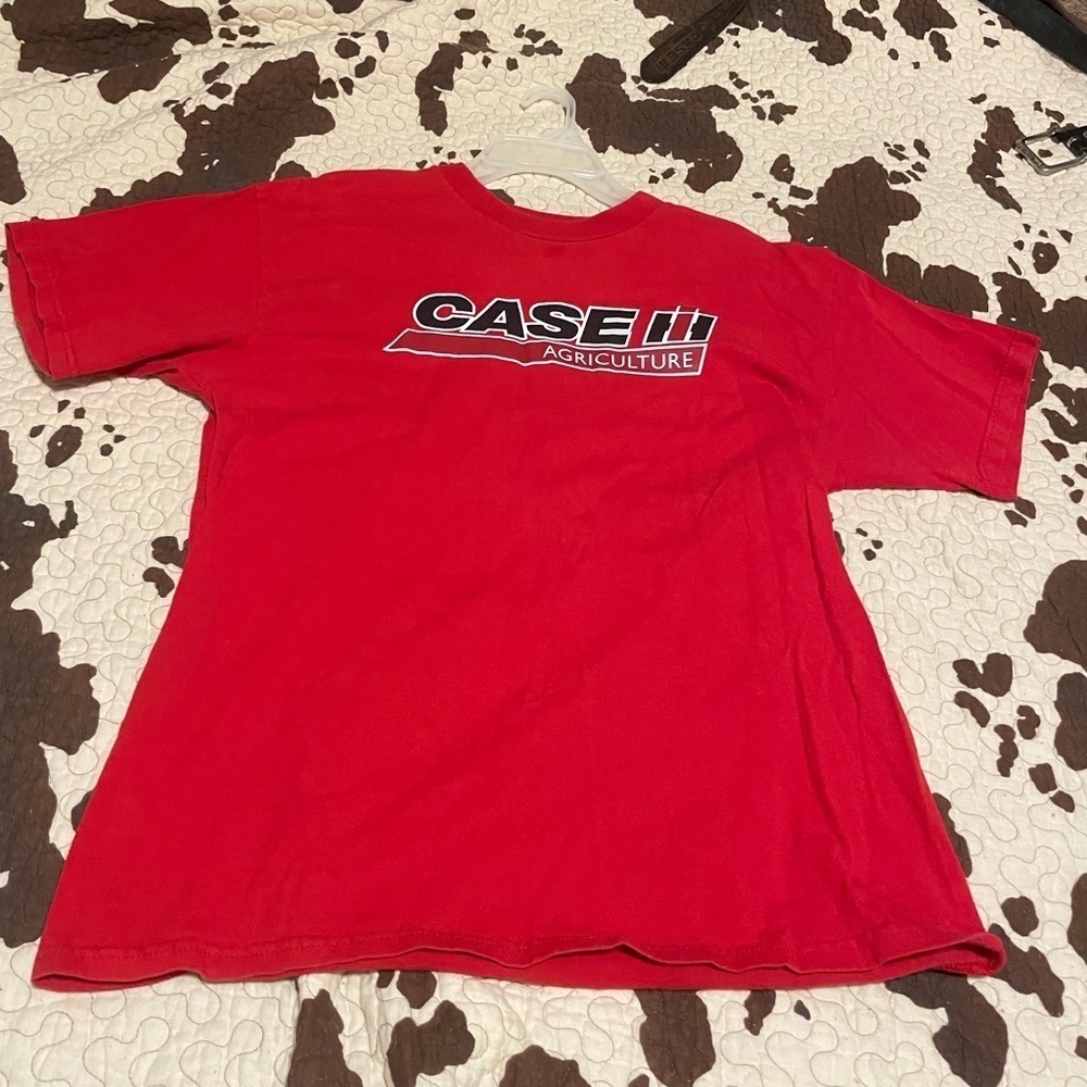 Men’s Red Case IH Agriculture Logo T-Shirt Size Large